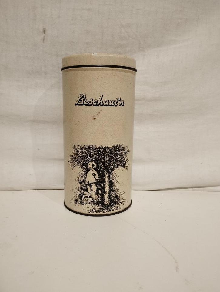 "beschuutn" blik, Verzamelen, Blikken, Overige, Ophalen of Verzenden