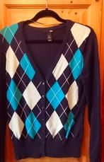 Leuk vest met ruitjes - Maat L, Kleding | Dames, Truien en Vesten, H&M, Blauw, Maat 42/44 (L), Ophalen of Verzenden