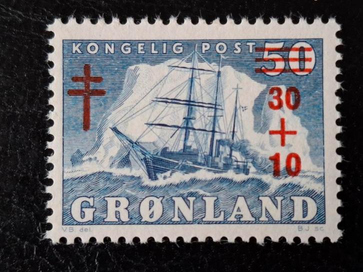 Groenland 1958 Anti tuberculose, Postzegels en Munten, Postzegels | Europa | Scandinavië, Postfris, Denemarken, Ophalen of Verzenden