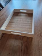 Gebroken wit met houten dienblad nog zo goed als nieuw, Ophalen of Verzenden, Zo goed als nieuw, Rechthoekig, Hout