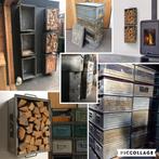 Industriële Opslag Bak Kist Bakken Kisten Haardhout Hout, Huis en Inrichting, Woonaccessoires | Kisten, Ophalen of Verzenden, Metaal