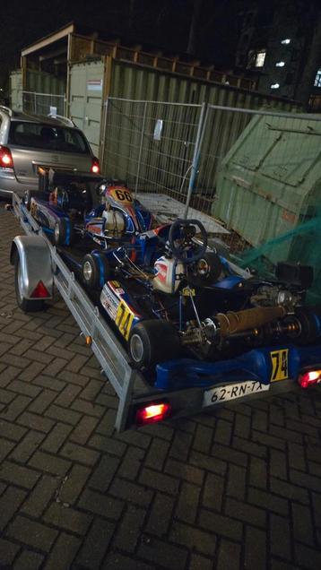 2x ms kart 390cc incl. Trailer en toebehoren COMPLETE SET!!! beschikbaar voor biedingen