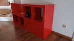 Ikea Kallax - Rode kast en planken, Huis en Inrichting, Kasten | Stellingkasten, Ophalen, Gebruikt