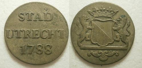 PD10543 Utrecht Stad Duit 1788, Postzegels en Munten, Munten | Nederland, Losse munt, 1 cent, Vóór koninkrijk, Ophalen of Verzenden