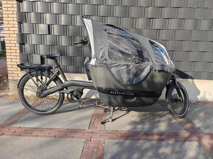 Gazelle Makkie Travel Bakfiets - 1 jaar jong!, Fietsen en Brommers, Fietsen | Bakfietsen, Zo goed als nieuw, Gazelle, 4 kinderen of meer
