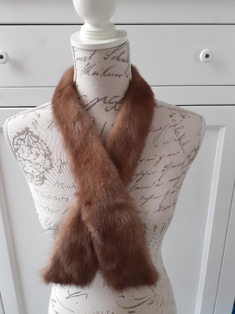 Prachtig bruin ECHT BONTJE, BONTSJAAL., Kleding | Dames, Ophalen of Verzenden, Zo goed als nieuw, Sjaal