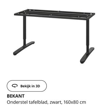 1x Onderstel Bureau Bekant Ikea 160x80 beschikbaar voor biedingen