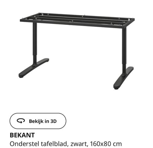 1x Onderstel Bureau Bekant Ikea 160x80, Huis en Inrichting, Bureaus, Zo goed als nieuw, Ophalen