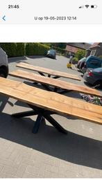 MOOI EIKEN BOOMSTAM PLANKEN OPMAAT!, Huis en Inrichting, Tafels | Eettafels, Ophalen of Verzenden, Zo goed als nieuw