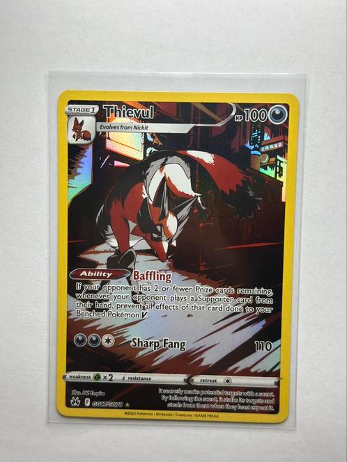 Pokemon Thievul (GG17/GG70), Hobby en Vrije tijd, Verzamelkaartspellen | Pokémon, Zo goed als nieuw, Losse kaart, Ophalen of Verzenden