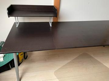 IKEA Galant bureau 220x80 met verhoger - afbeelding 3
