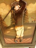 UNIEK OUDE HOUTEN DRANK KAST GOLF 125X50X35 CM VINTAGE STAAT, Antiek en Kunst, Antiek | Meubels | Kasten, Ophalen