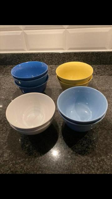 9x AARDEWERK PAP-/COMPOTE SCHAALTJES - KOMMETJES beschikbaar voor biedingen