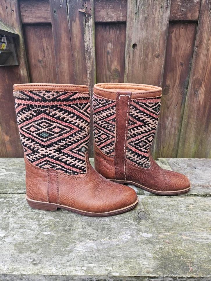 Originele Kelim Laarzen Marokko - Maat 38, Kleding | Dames, Schoenen, Nieuw, Lage of Enkellaarzen, Bruin, Ophalen of Verzenden