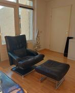 Rolf Benz 6500 designfauteuil met hocker, Ophalen, Gebruikt, Design, 75 tot 100 cm
