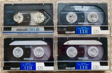 4x Maxell C120 UDI UDI-S 120 cassettebandjes UDI120 UDIS120 beschikbaar voor biedingen
