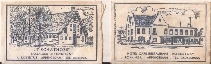 Appingedam 2 x suikerzakje 60er jaren, Verzamelen, Suikerzakjes, Nederland, Ophalen of Verzenden