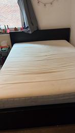 Tweepersoonsbed 160x200  met matras te koop, Ophalen, Gebruikt, Zwart, Tweepersoons