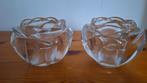 2 waxinelichthouders van kristal., Verzamelen, Verzenden, Zo goed als nieuw, Kristal, Overige typen