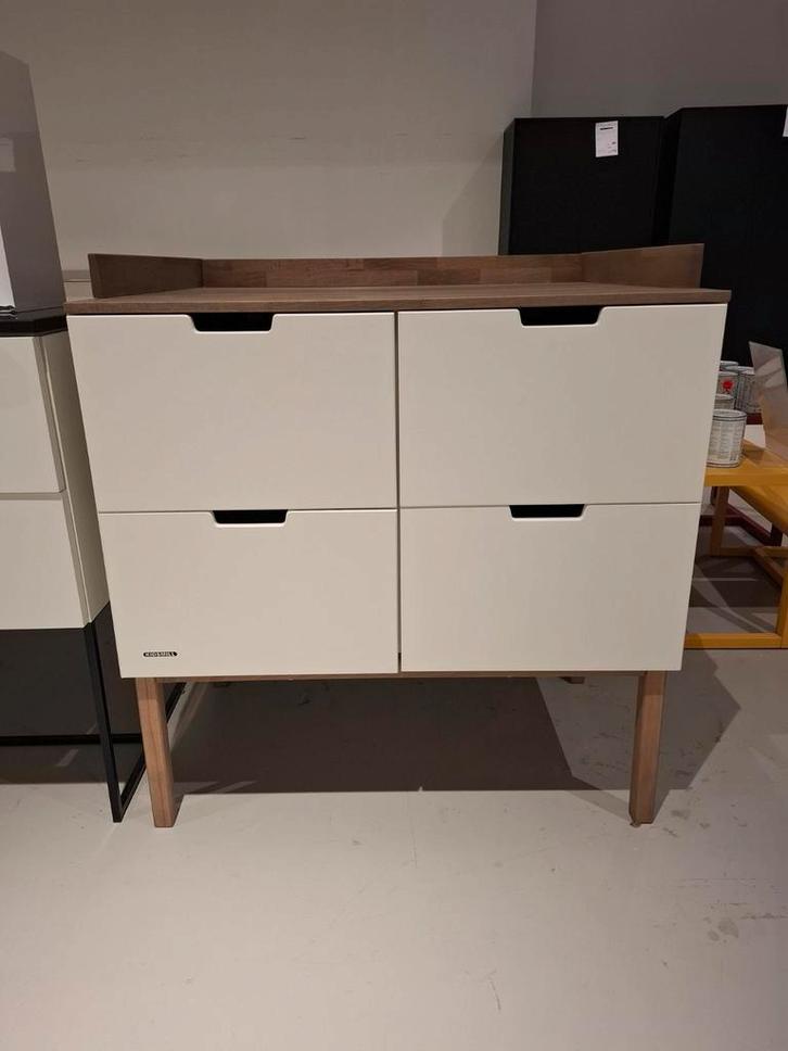 Kidsmill Sepp Commode + Bladvergroter - Wit / Beuken, Kinderen en Baby's, Kinderkamer | Commodes en Kasten, Zo goed als nieuw