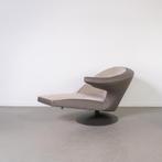 2x Leolux Parabolica Fauteuil Beige Suède/Grijs Leer - Zwart, Huis en Inrichting, Metaal, Ophalen of Verzenden, Zo goed als nieuw