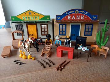 Playmobil meeneem Western stad sheriff en bank - 4398 beschikbaar voor biedingen