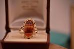 Vintage 14 karaat Agaat, Sieraden, Tassen en Uiterlijk, Ringen, Vintage, 19 tot 20, Vintage, Vintage
