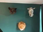 Pluche dierenkoppen voor aan de muur, Ophalen of Verzenden, Zo goed als nieuw, Overige typen
