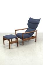 Rock royal lounge fauteuil met voetenbank, Huis en Inrichting, Fauteuils, 75 tot 100 cm, Gebruikt, Vintage, 75 tot 100 cm