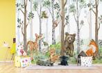 Fotobehang / Behang - Kinderkamer - Vrolijke Bosdieren, Fotobehangkoning.nl, Bruin, Verzenden, Hoogeveen