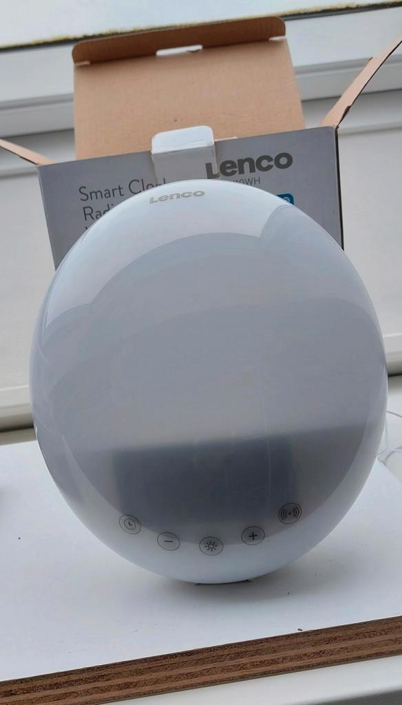 LENCO CRW-110WH - Smart wekkerradio met wake up light, Witgoed en Apparatuur, Wekkers, Nieuw, Digitaal, Ophalen of Verzenden