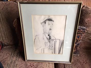 Johan Dijkstra(1896-1978) Groninger Ploeg- Tekening - Gesign beschikbaar voor biedingen