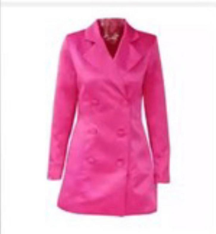 Roze Monciel colbertjurk, Kleding | Dames, Jurken, Nieuw, Maat 38/40 (M), Roze, Boven de knie, Ophalen of Verzenden