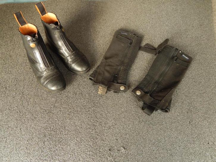 Jodphers + Chaps , maat 32, Dieren en Toebehoren, Paardrijkleding, Gebruikt, Kinderen, Schoeisel, Overige soorten, Ophalen of Verzenden