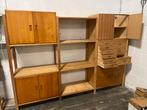 Vintage Grenen Stellingkast - Modulair Systeem, Gebruikt, Ophalen of Verzenden, 200 cm of meer, Met lade(s)