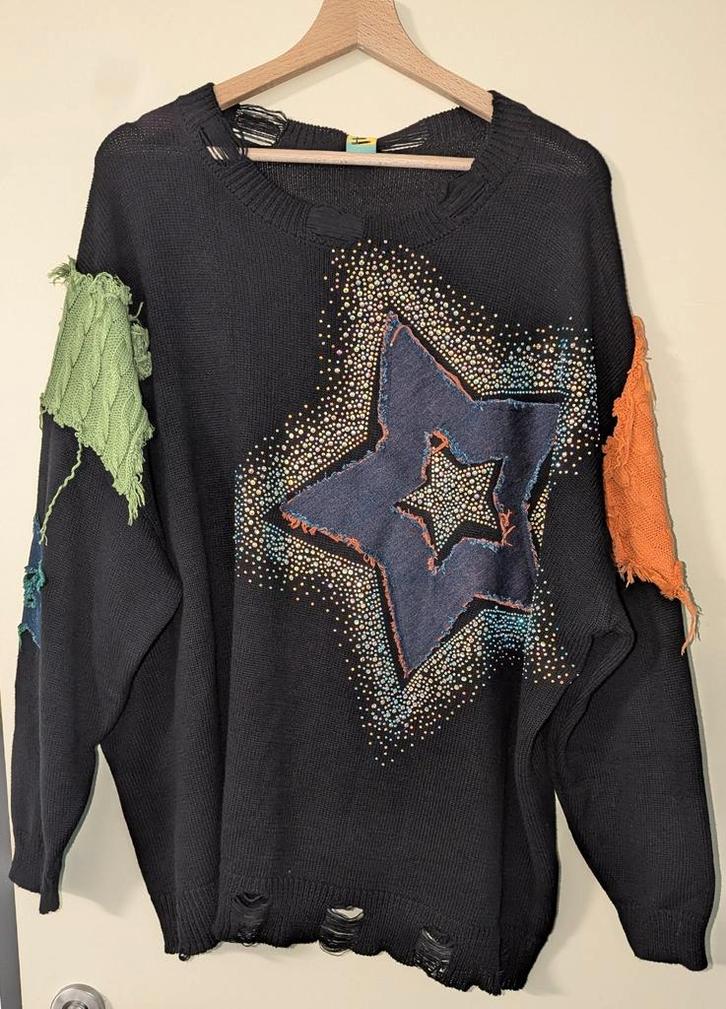 Trui met gave accenten, Kleding | Dames, Grote Maten, Zo goed als nieuw, Trui of Vest, Ophalen of Verzenden