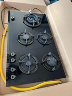 Bertazzoni 5-pits gaskookplaat (glas) - z.g.a.n., Ophalen of Verzenden, Zo goed als nieuw, Inbouw, Gas