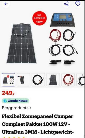 Flexibel Zonnepaneel 100W - Camper Set beschikbaar voor biedingen
