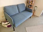 Blauw bankje, Huis en Inrichting, Banken | Bankstellen, Ophalen, Gebruikt, Tweepersoons, 75 tot 100 cm