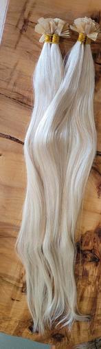 lichtblonde hairextensions  lengte 60 cm. 100 % echt haar., Nieuw, Ophalen of Verzenden, Pruik of Haarverlenging