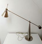 Industriële hengellamp tafellamp design geborsteld staal, Ophalen, Modern interieur design, 50 tot 75 cm, Zo goed als nieuw
