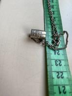 Zilveren bedel armband met pul bier en veiligheidskettinkje, Ophalen of Verzenden, Zo goed als nieuw, Zilver