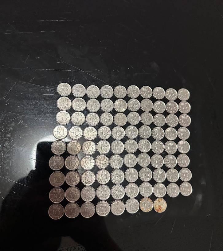 juliana dubbeltjes 10 cent, Postzegels en Munten, Munten en Bankbiljetten | Verzamelingen, Munten, Nederland, Ophalen