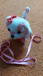 Schattig roze hondje met riem, Kinderen en Baby's, Speelgoed | Knuffels en Pluche, Ophalen, Zo goed als nieuw, Hond