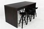 Bartafel WOOD 220x100xH110cm - Dark Oak, Ophalen of Verzenden, Nieuw