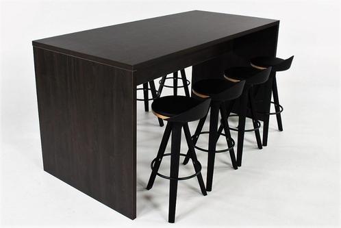 Bartafel WOOD 220x100xH110cm - Dark Oak, Huis en Inrichting, Barren, Nieuw, Ophalen of Verzenden