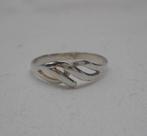 Zilveren fantasie ring maat 17.75 nr.076, Sieraden, Tassen en Uiterlijk, Ringen, Verzenden, Zo goed als nieuw, 17 tot 18, Dame