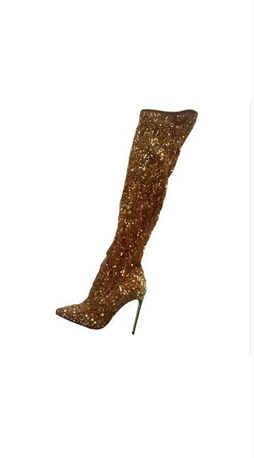 Steve Madden Vivan gold glitterlaars maat 40 beschikbaar voor biedingen