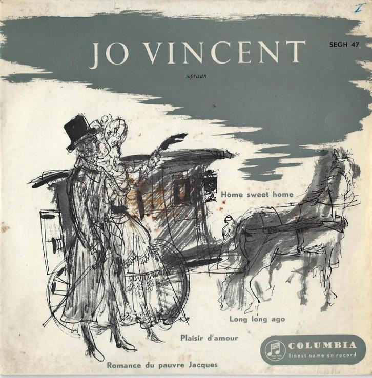 Jo Vincent - 2 EP's, Cd's en Dvd's, Vinyl | Klassiek, Gebruikt, Classicisme, Vocaal, Overige formaten, Ophalen of Verzenden
