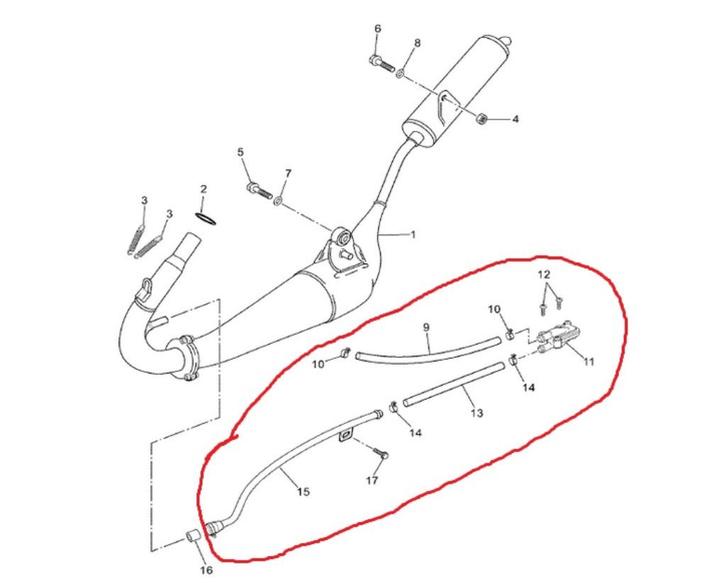Secundair Luchtsysteem Yamaha TZR uitlaat AIS system TZR50, Fietsen en Brommers, Brommeronderdelen | Algemeen, Uitlaat, Ophalen of Verzenden